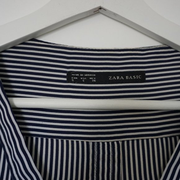 Zara Basic, Size Small, Pinstripe Blouse - Picture 3 of 5